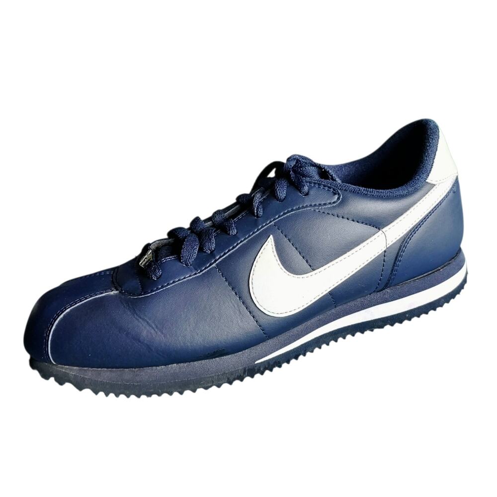 Nike Cortez Basic Leather Men's Sneaker Shoes Retro 70s Midnight Navy White Sz 9